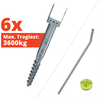 6er Set für eine Balkenbreite von 90mm