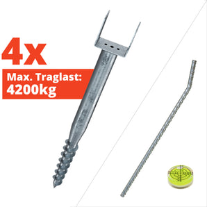 4er Set für eine Balkenbreite von 110mm